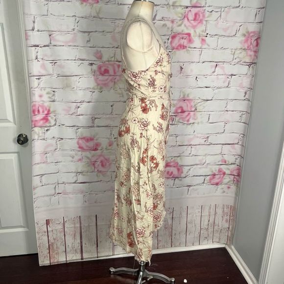 NWOT Somedays lovin linen cream floral wrap dress - Picture 7 of 11